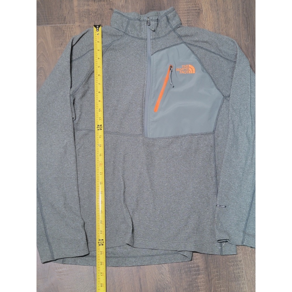 The North Face Mens FlashDry Gray Pullover 1/4‎ Zip Long Sleeve Shirt L